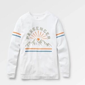 PASSENGER WANDER LONG SLEEVE T-SHIRT WHITE - XS